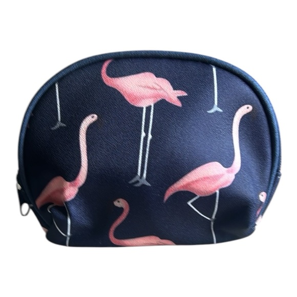 Flamingo Print Pink and Blue Cosmetic Bag Trio Set with free items NWOT - Picture 5 of 12
